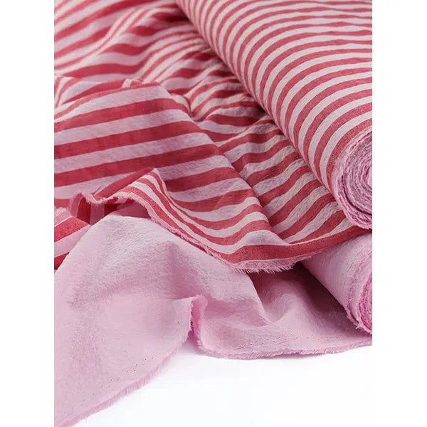 Cotton Seersucker Fabric - Milkshake – view 6 – Truro Fabrics