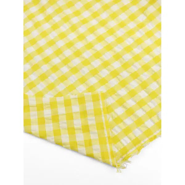 Cotton Seersucker Fabric - Sherbet Gingham – view 2 – Truro Fabrics