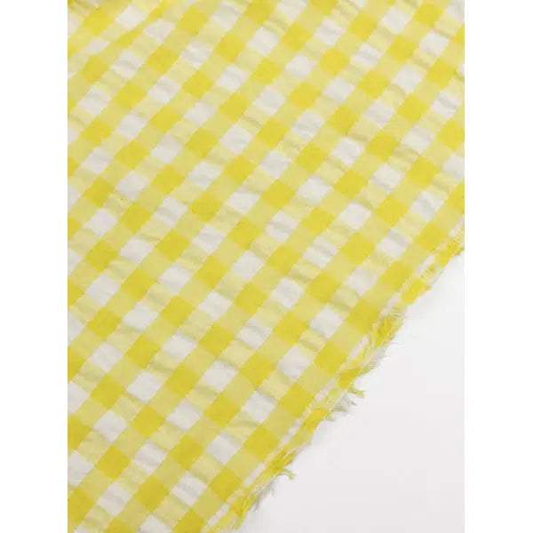 Cotton Seersucker Fabric - Sherbet Gingham – view 3 – Truro Fabrics