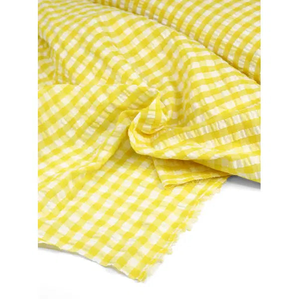 Cotton Seersucker Fabric - Sherbet Gingham – Truro Fabrics
