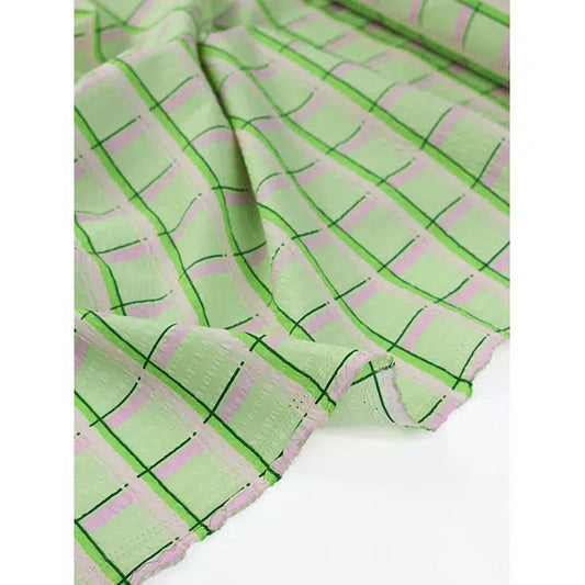 Cotton Seersucker Fabric - Sherbet Grid – Truro Fabrics