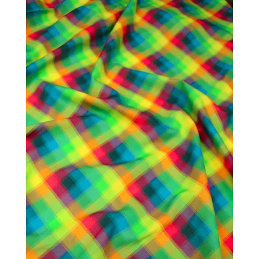 Cotton Shirting Fabric - Rainbow Check – Truro Fabrics