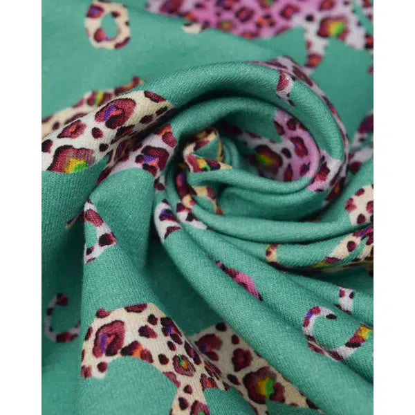 Cotton Sweatshirt Fleece Fabric - Leopard Walk – view 2 – Truro Fabrics