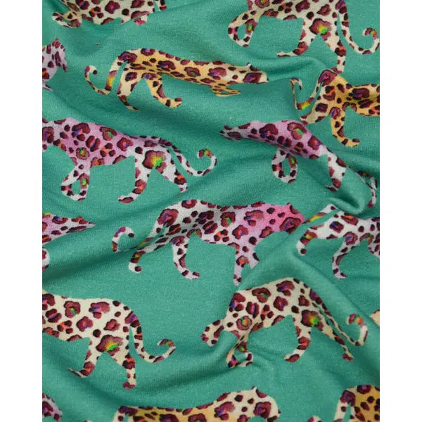 Cotton Sweatshirt Fleece Fabric - Leopard Walk – view 3 – Truro Fabrics