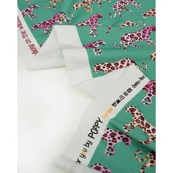 Cotton Sweatshirt Fleece Fabric - Leopard Walk – view 6 – Truro Fabrics