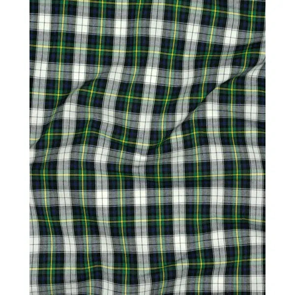 Cotton Tartan Fabric - Green & Blue – Truro Fabrics