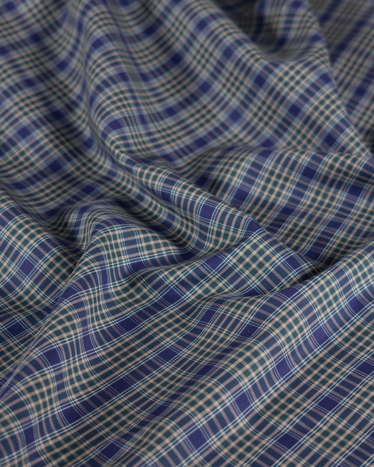 Cotton Twill Shirting Fabric - Heritage Windowpane Check