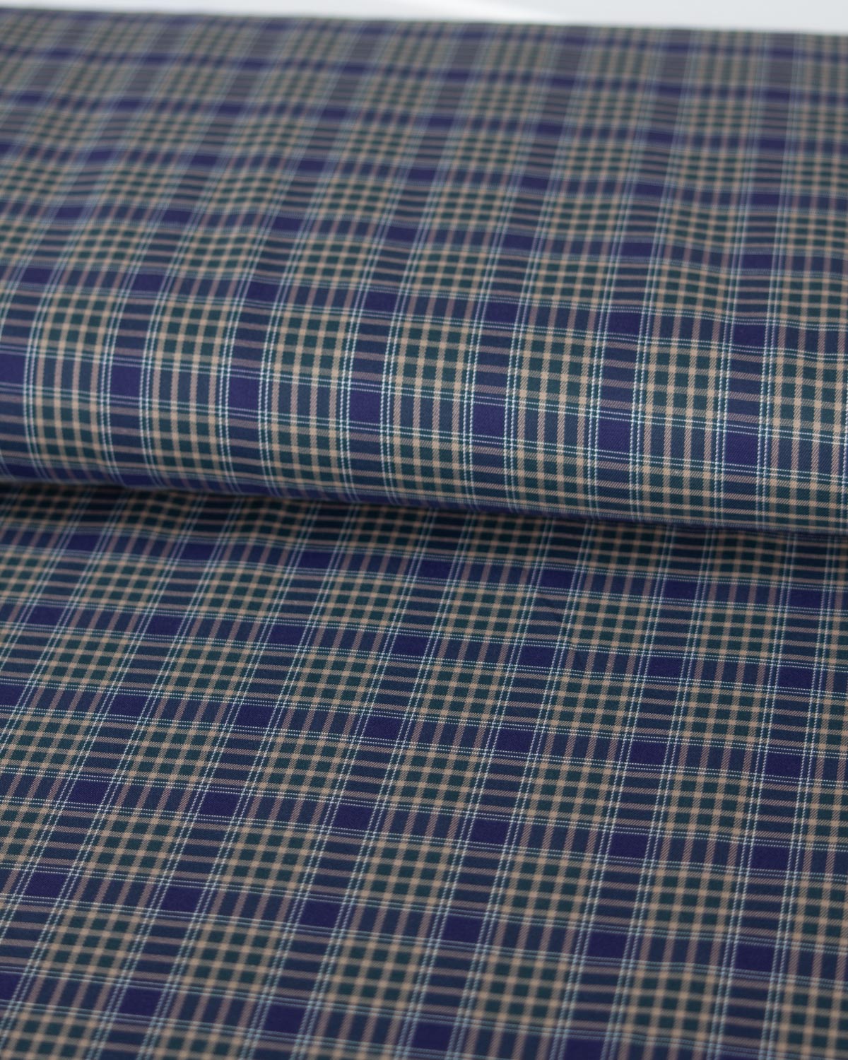 Cotton Twill Shirting Fabric - Heritage Windowpane Check