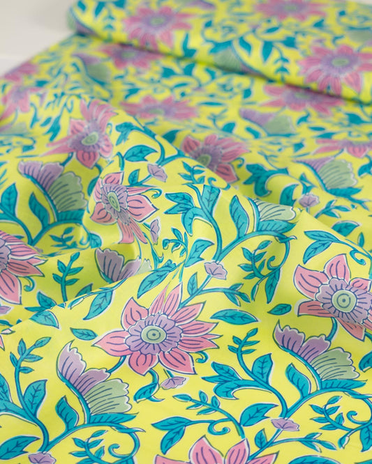 Cotton Voile Fabric - Pink Lemonade