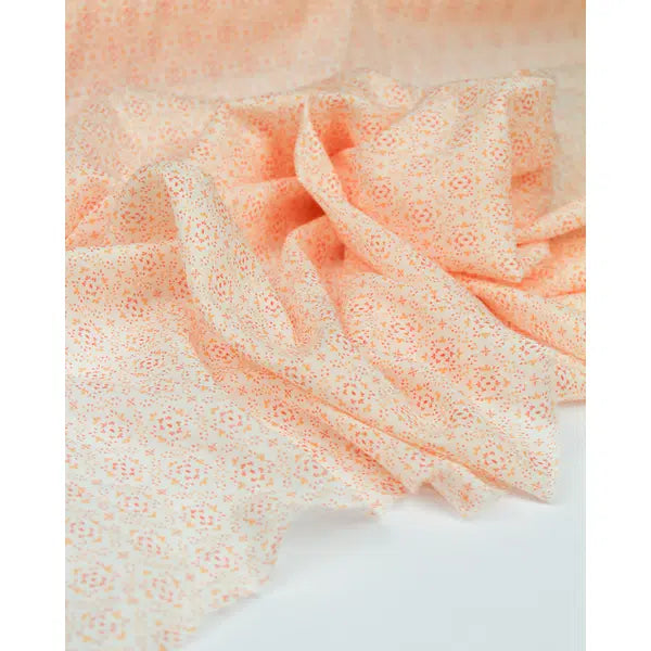 Cotton Voile Fabric - Sevilla Peach – view 2 – Truro Fabrics