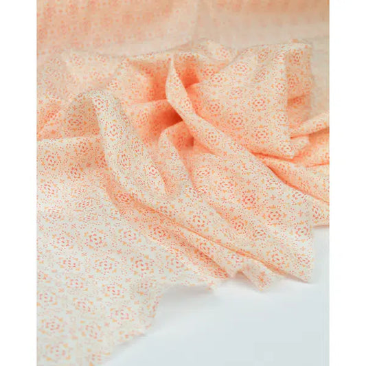 Cotton Voile Fabric - Sevilla Peach – view 2 – Truro Fabrics