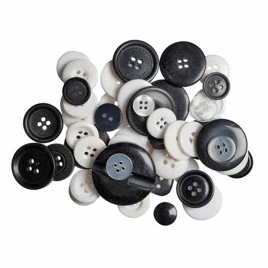 Craft Button Pack - Black & White – Truro Fabrics