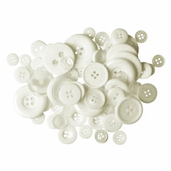 Craft Button Pack - White – Truro Fabrics