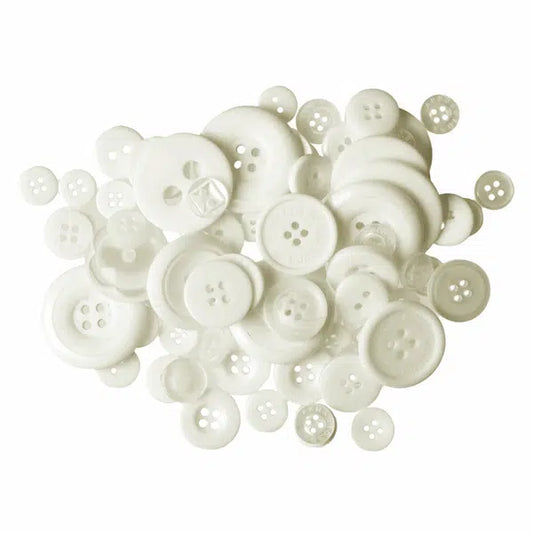 Craft Button Pack - White – Truro Fabrics