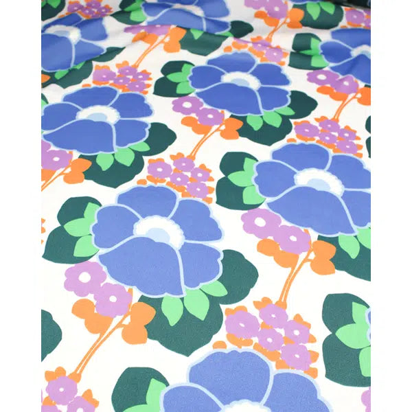 Crepe Backed Satin Fabric - Suzie Flower – view 3 – Truro Fabrics