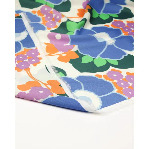 Crepe Backed Satin Fabric - Suzie Flower – view 4 – Truro Fabrics