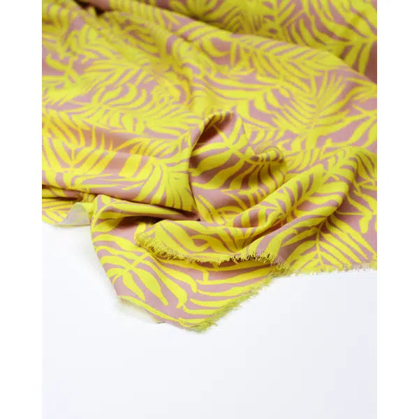 Crepe Fabric - Canary Palms – view 3 – Truro Fabrics