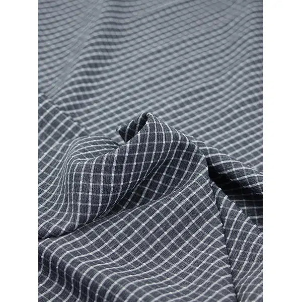 Crinkle Poly Viscose Fabric - Dockside Check – Truro Fabrics