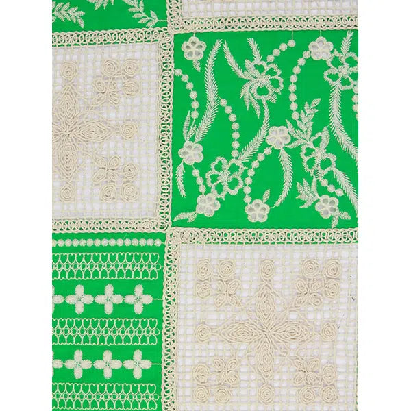 Crochet Effect Fabric - Verde Tile – view 10 – Truro Fabrics