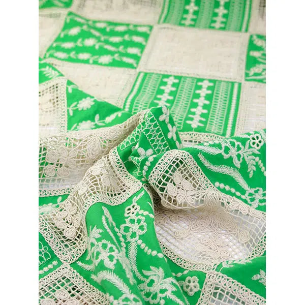 Crochet Effect Fabric - Verde Tile – view 12 – Truro Fabrics