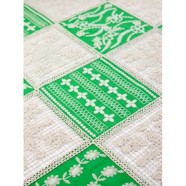 Crochet Effect Fabric - Verde Tile – view 17 – Truro Fabrics