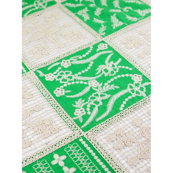 Crochet Effect Fabric - Verde Tile – view 18 – Truro Fabrics