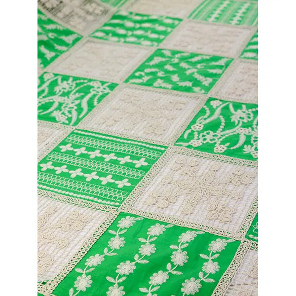 Crochet Effect Fabric - Verde Tile – view 5 – Truro Fabrics
