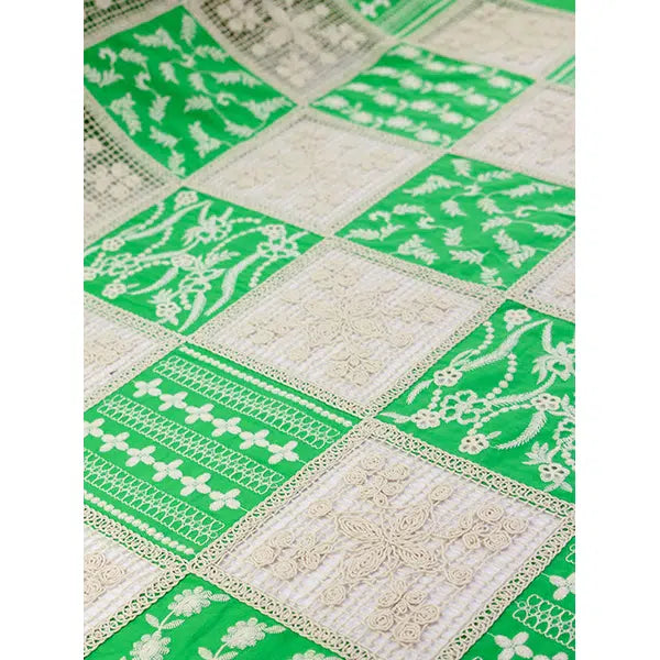 Crochet Effect Fabric - Verde Tile – view 6 – Truro Fabrics