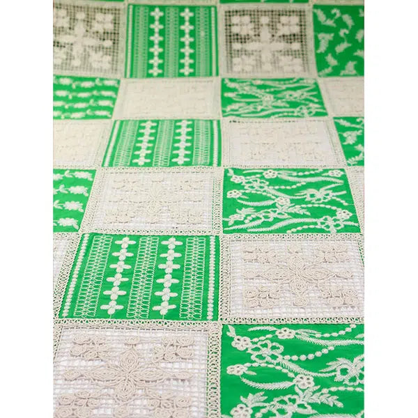 Crochet Effect Fabric - Verde Tile – view 9 – Truro Fabrics
