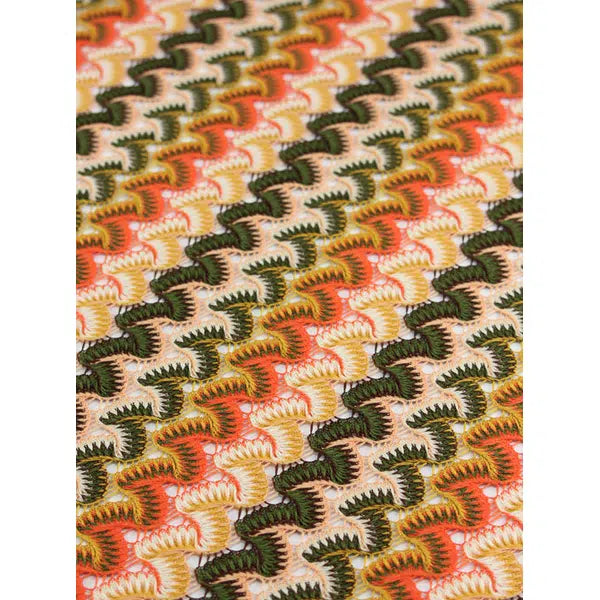 Crochet Lace Fabric - Sunset Spritz – view 2 – Truro Fabrics