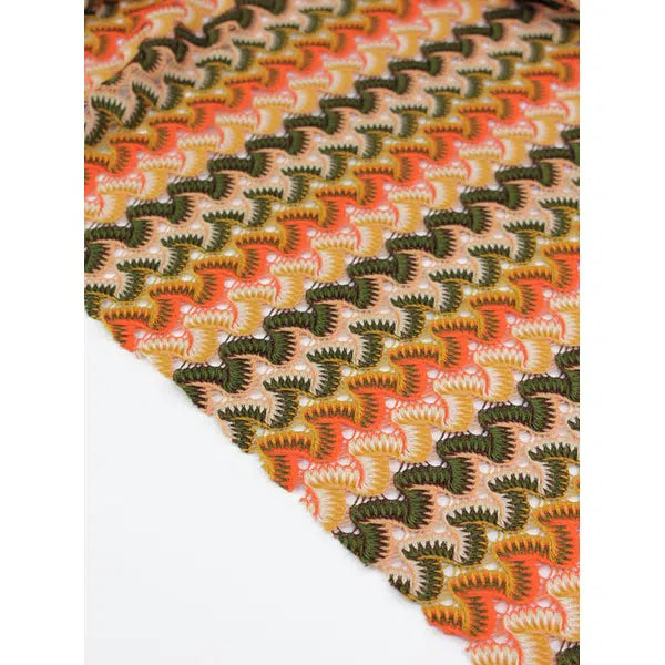 Crochet Lace Fabric - Sunset Spritz – view 4 – Truro Fabrics