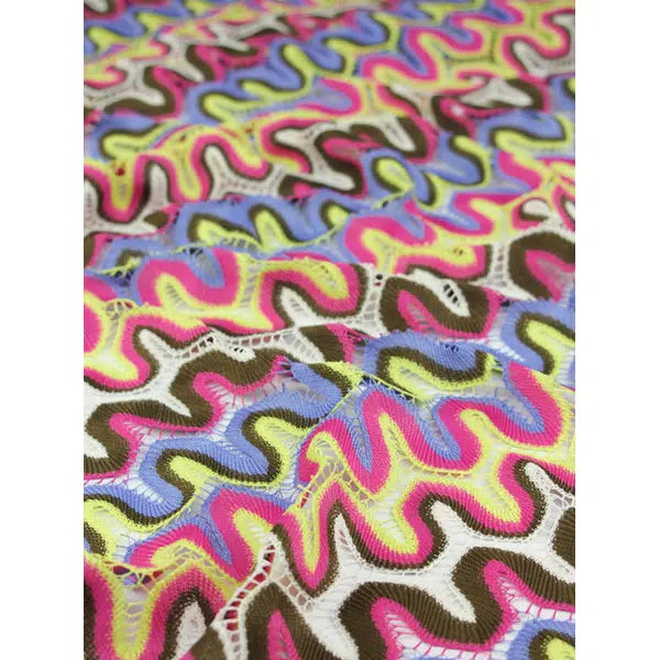 Crochet Lace Fabric - Waikiki Wave – view 4 – Truro Fabrics