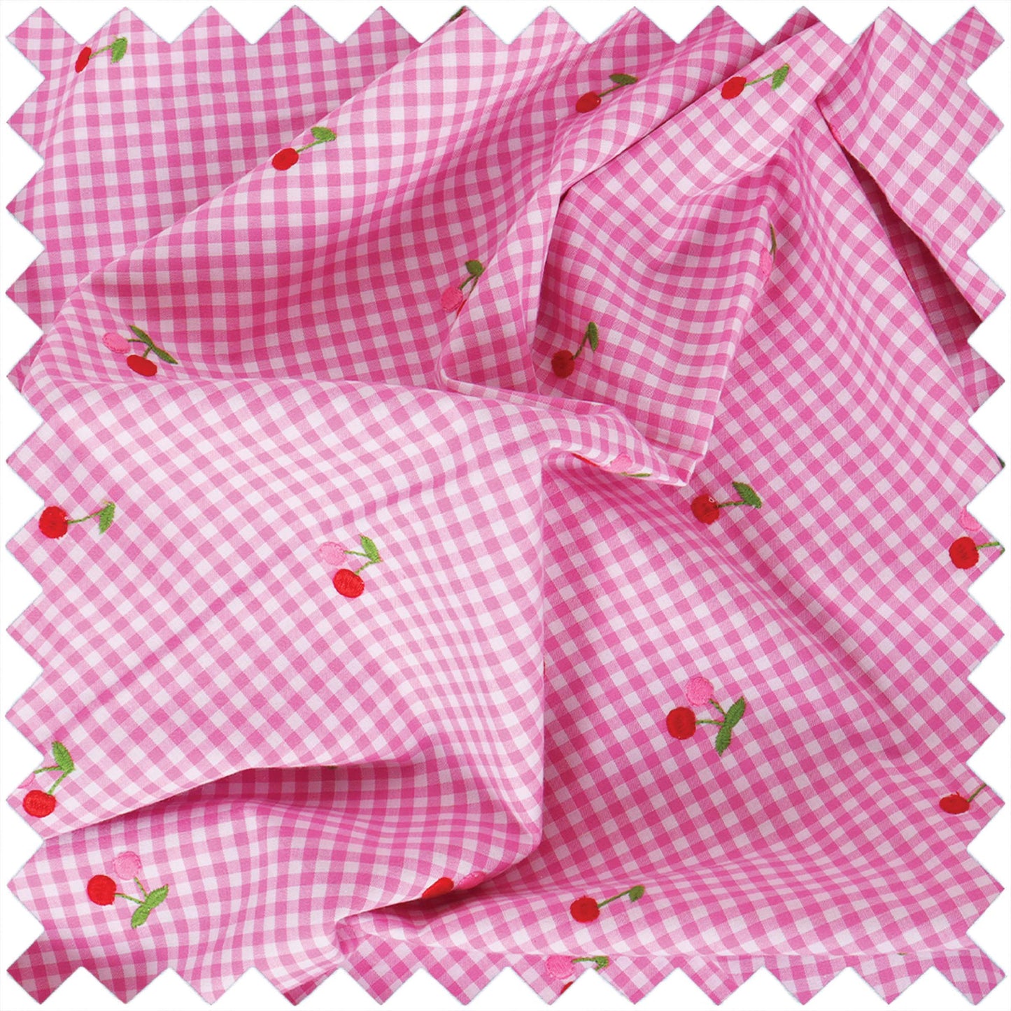 Crochet Bag with Pocket - Embroidered Cherries