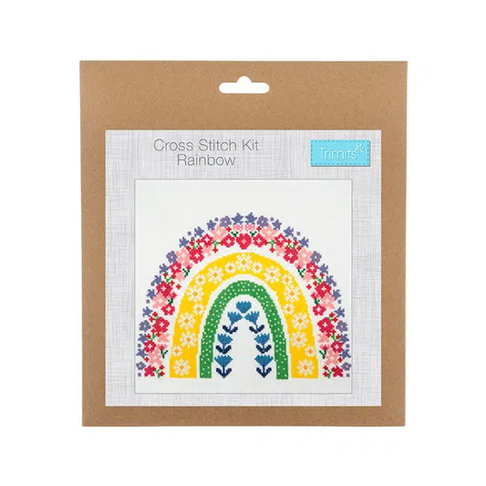 Cross Stitch Kit - Floral Rainbow – Truro Fabrics