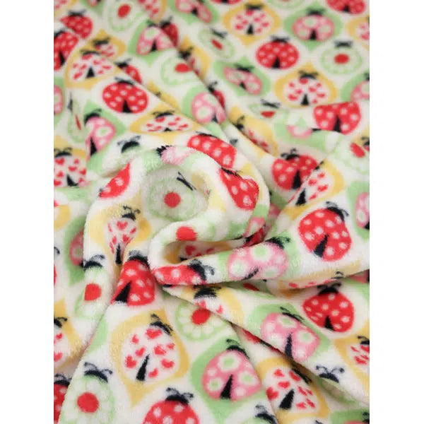 Cuddle Fleece Fabric - Lucky Ladybirds – view 2 – Truro Fabrics