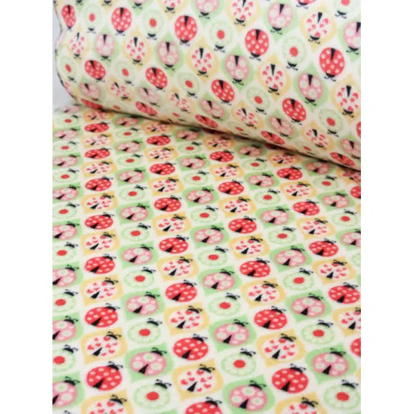 Cuddle Fleece Fabric - Lucky Ladybirds – view 5 – Truro Fabrics
