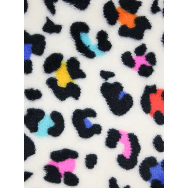 Cuddle Fleece Fabric - Rainbow Leopard – view 2 – Truro Fabrics
