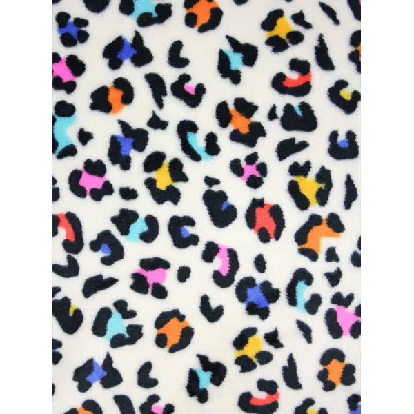 Cuddle Fleece Fabric - Rainbow Leopard – view 3 – Truro Fabrics