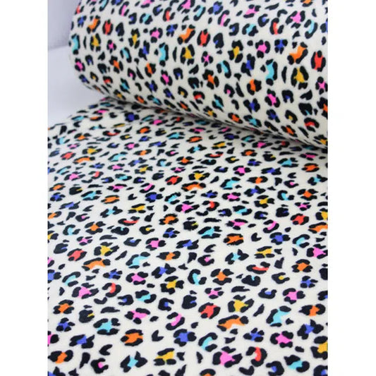 Cuddle Fleece Fabric - Rainbow Leopard – Truro Fabrics