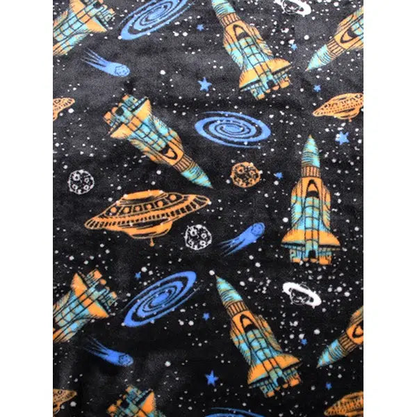 Cuddle Fleece Fabric - Rocket Dreams – Truro Fabrics