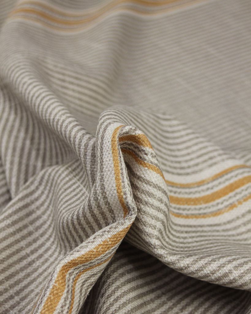 Extra Wide Curtain and Interiors Fabric - Laurie Stripe - Yolk and Barley