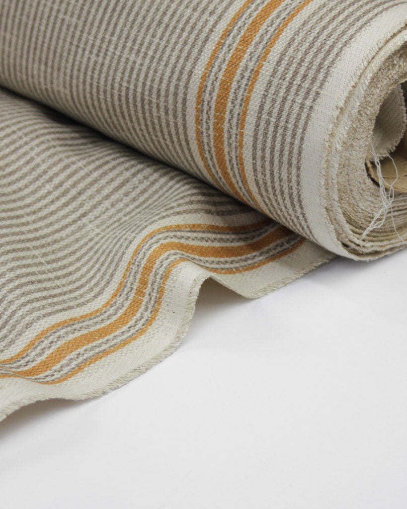 Extra Wide Curtain and Interiors Fabric - Laurie Stripe - Yolk and Barley