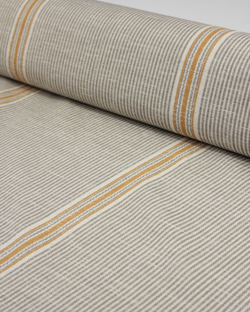 Extra Wide Curtain and Interiors Fabric - Laurie Stripe - Yolk and Barley