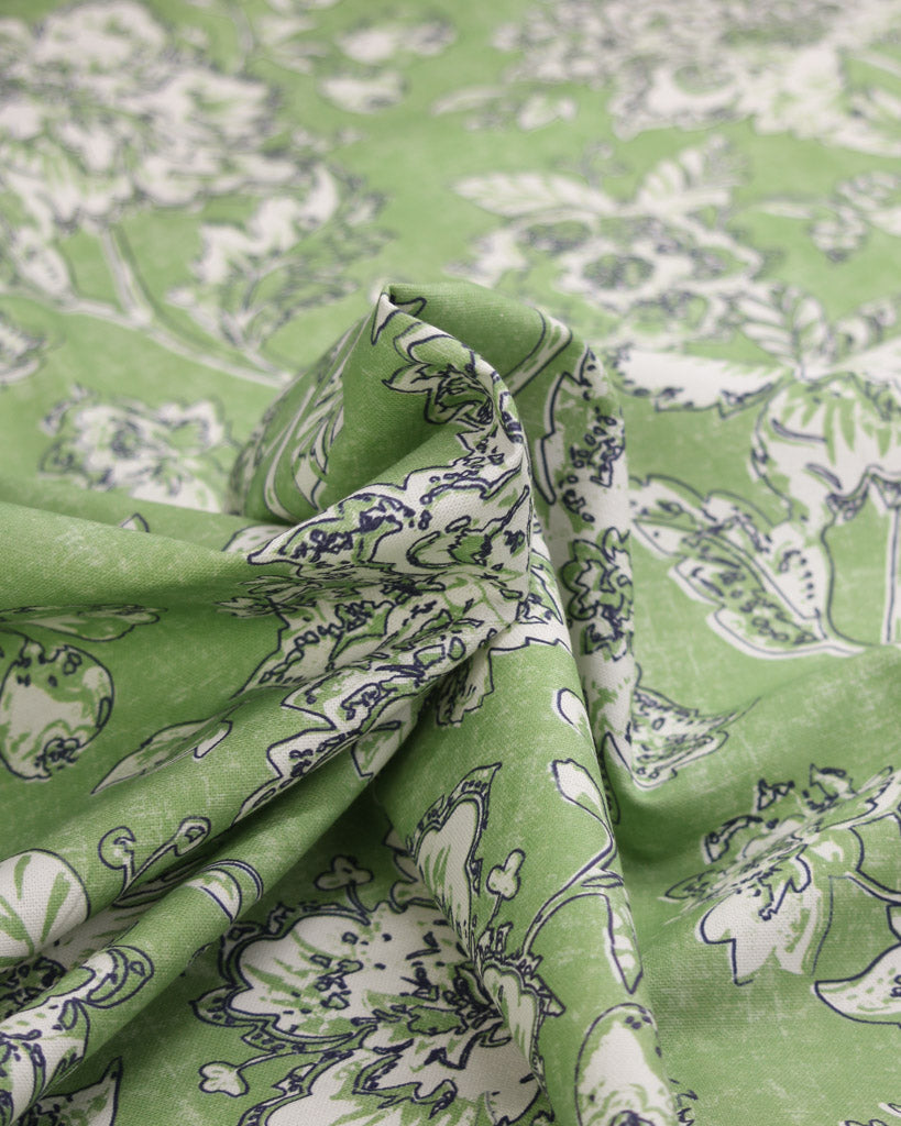 Extra Wide Curtain and Interiors Fabric - Glendurgan Gooseberry
