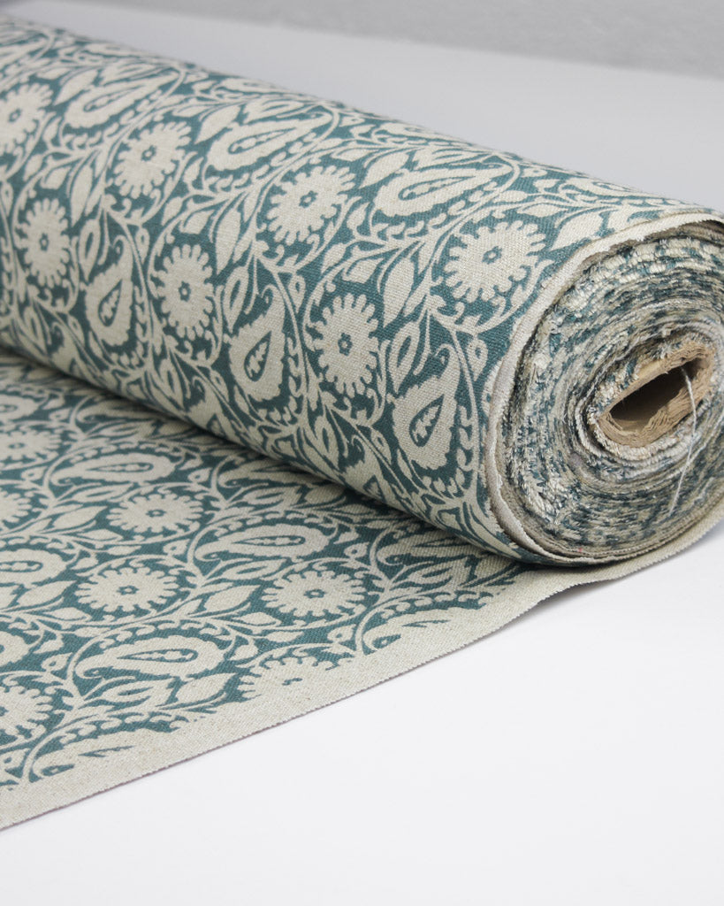 Extra Wide Curtain and Interiors Fabric - Bosahan Teal