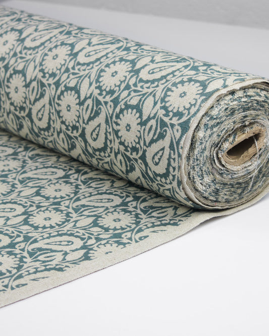 Extra Wide Curtain and Interiors Fabric - Bosahan Teal