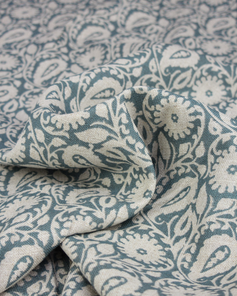 Extra Wide Curtain and Interiors Fabric - Bosahan Teal