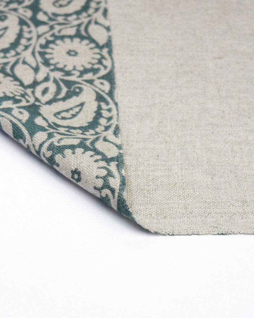 Extra Wide Curtain and Interiors Fabric - Bosahan Teal