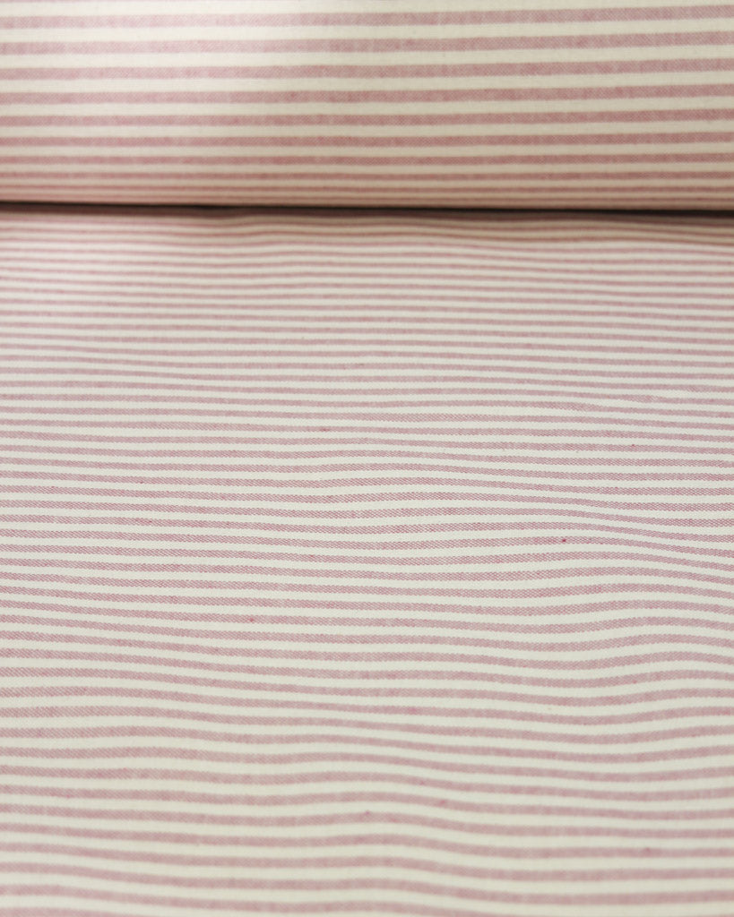 Extra Wide Curtain and Interiors Fabric - Vera Stripe - Tea Rose