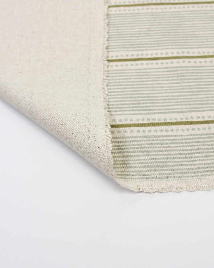 Extra Wide Curtain and Interiors Fabric - Britha Stripe - Duck Egg and Sage